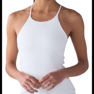 White lululemon Power Y tank